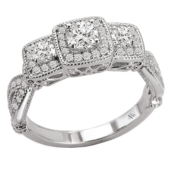 Halo Semi-Mount Diamond Ring
