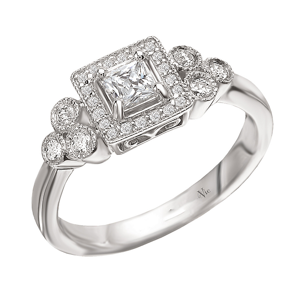 Halo Semi-Mount Diamond Ring