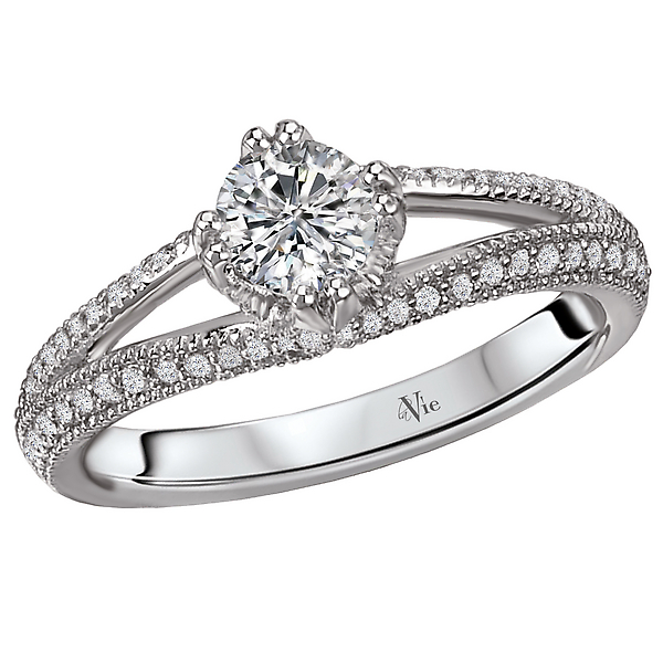 Split Shank Semi-Mount Diamond Ring