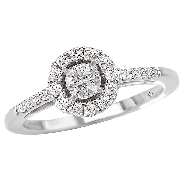 Round Halo Complete Diamond Ring