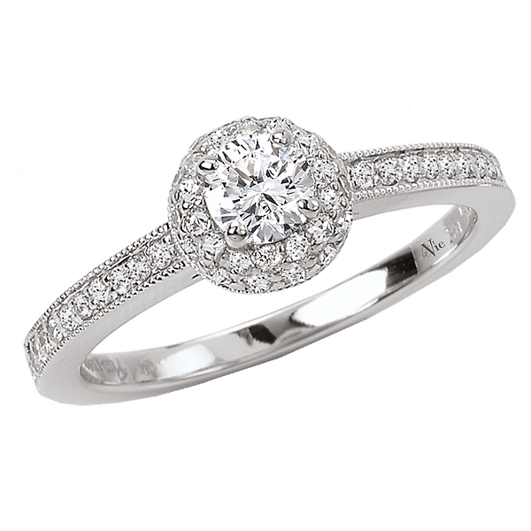 Round Halo Complete Diamond Ring