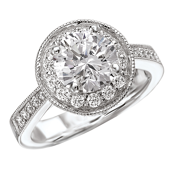 Round Halo Complete Diamond Ring