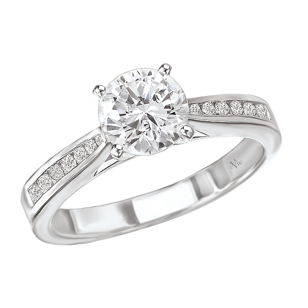 Peg Head Semi-Mount Diamond Ring