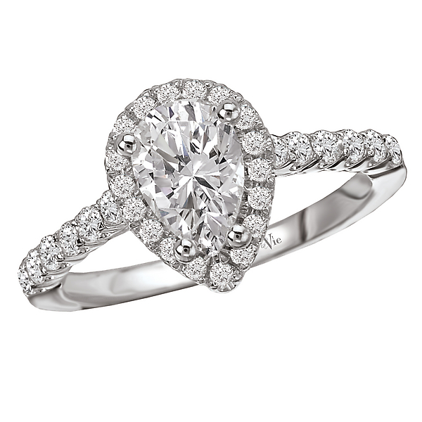 Halo Semi-Mount Diamond Ring