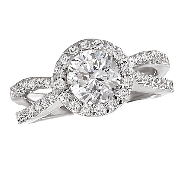 Split Shank Semi-Mount Diamond Ring