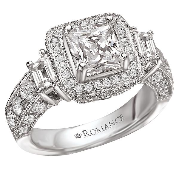 Halo Semi-Mount Diamond Ring