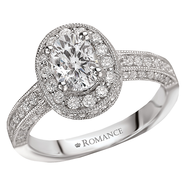 Halo Semi-Mount Diamond Ring