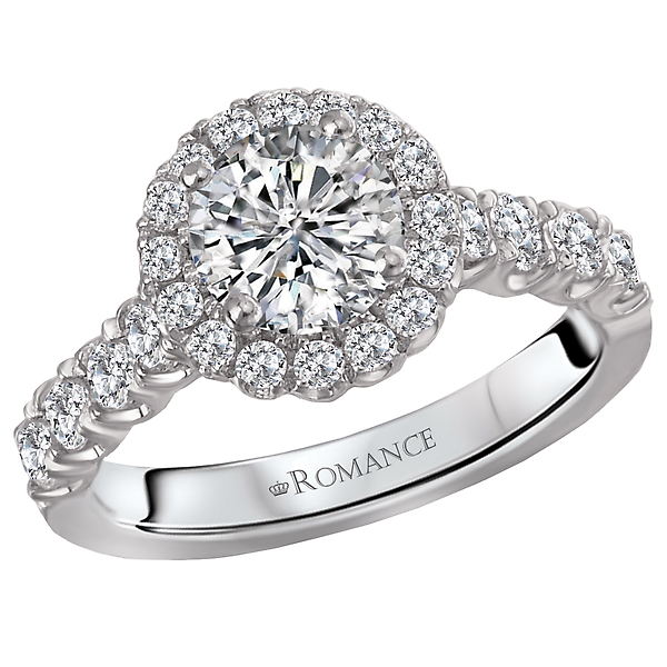 Halo Semi-Mount Diamond Ring