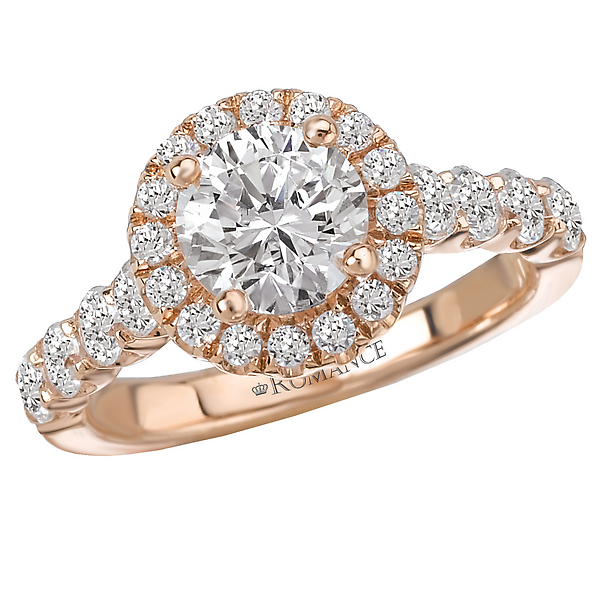 Halo Semi-Mount Diamond Ring