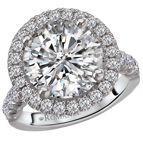 Halo Semi-Mount Diamond Ring