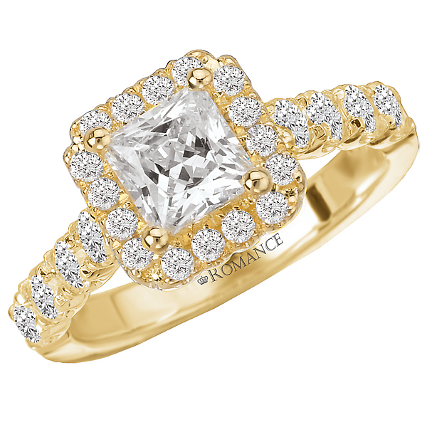 Halo Semi-Mount Diamond Ring