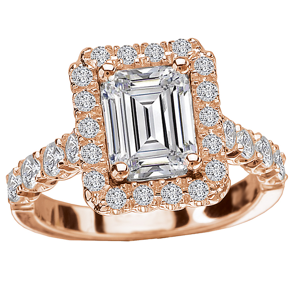 Halo Semi-Mount Diamond Ring