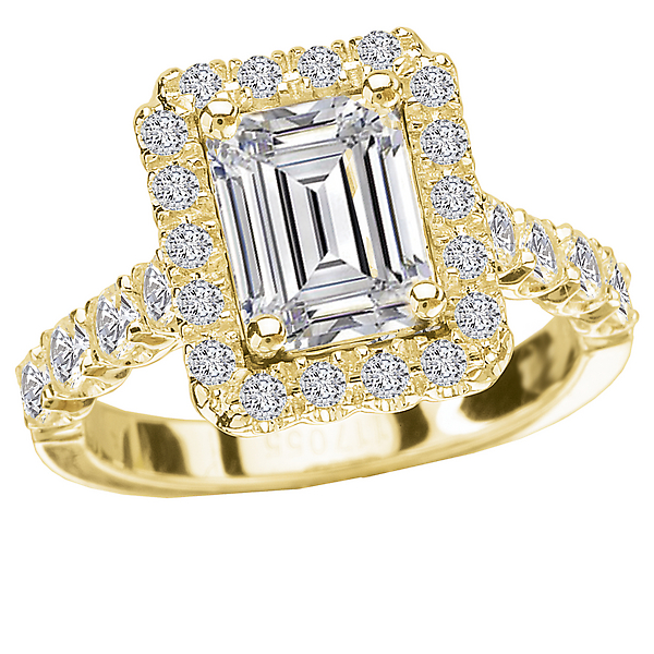 Halo Semi-Mount Diamond Ring