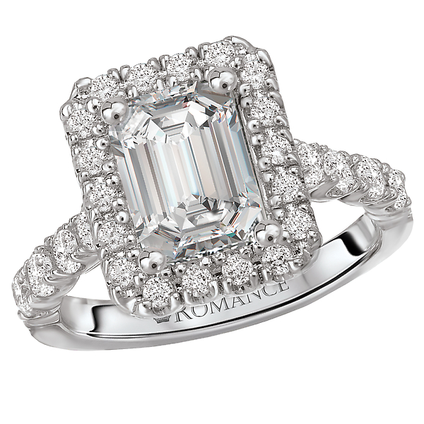 Halo Semi-Mount Diamond Ring