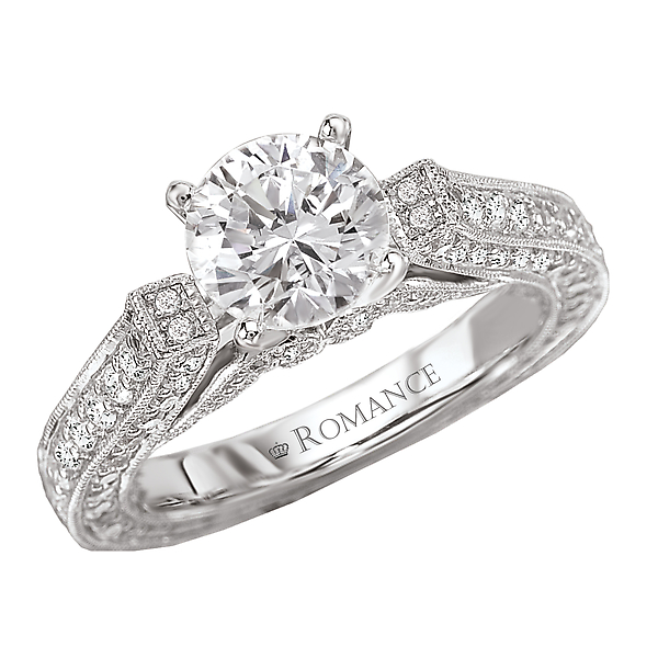 Peg Head Semi-Mount Diamond Ring
