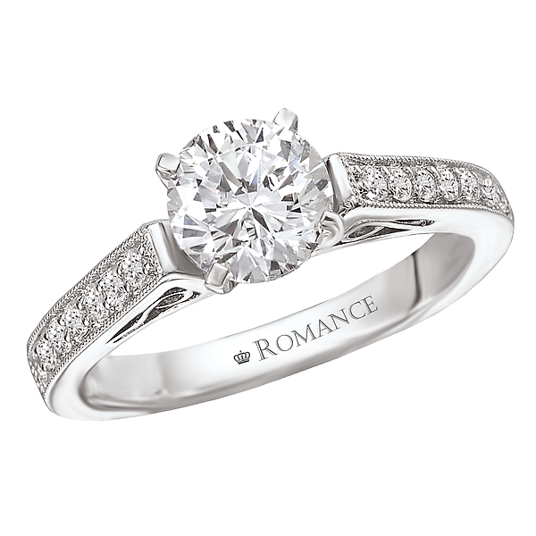 Peg Head Semi-Mount Diamond Ring