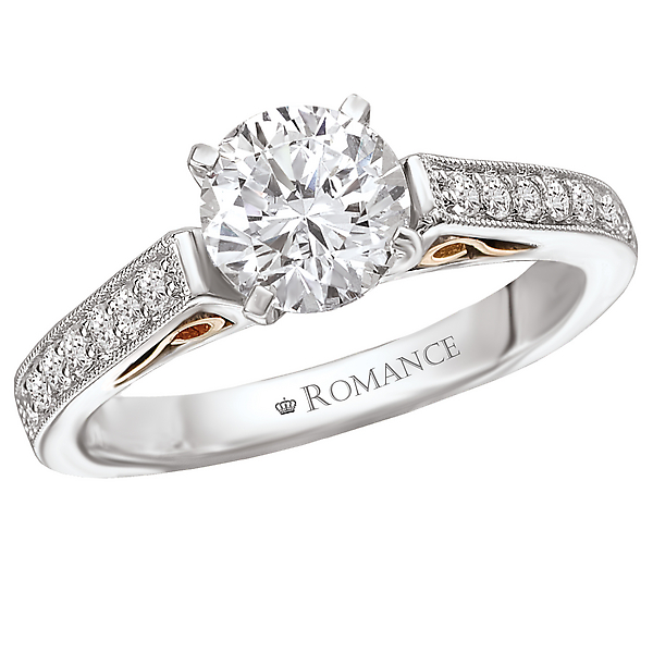 Two Tone Semi-Mount Diamond Ring