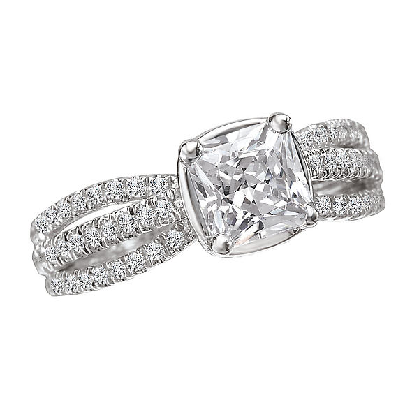 Split Shank Semi-Mount Diamond Ring