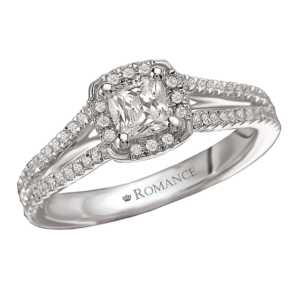 Halo Semi-Mount Diamond Ring