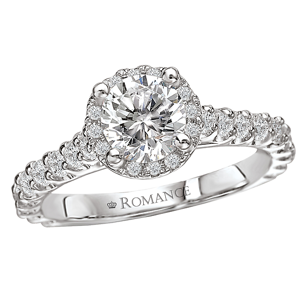Halo Semi-Mount Diamond Ring