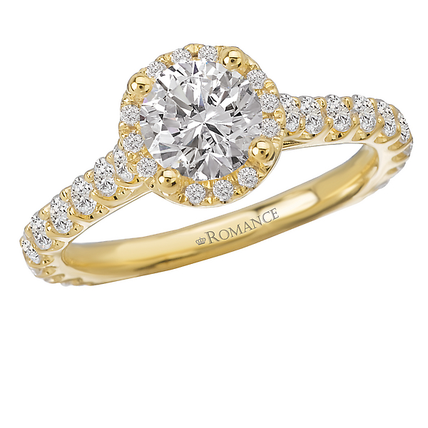 Halo Semi-Mount Diamond Ring