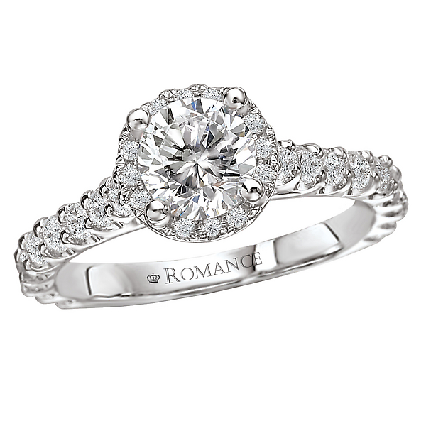 Halo Semi-Mount Diamond Ring