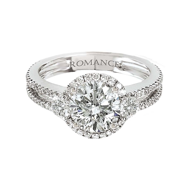 Halo Semi Mount Diamond Ring