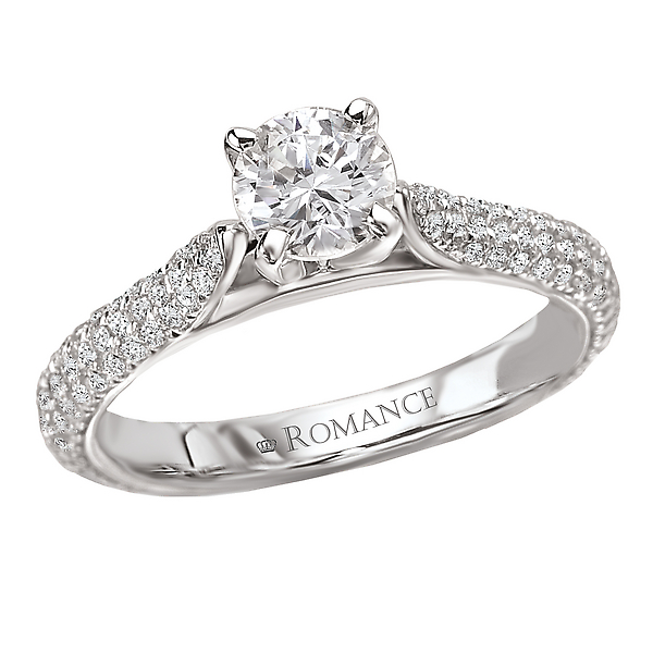 Peg Head Semi-Mount Diamond Ring