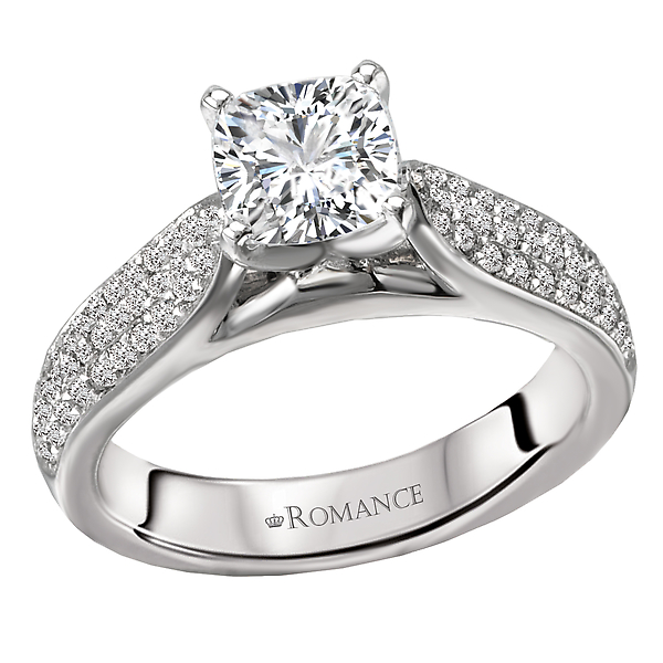 Peg Head Semi-Mount Diamond Ring
