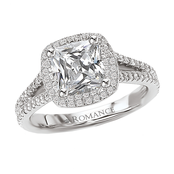 Halo Semi-Mount Diamond Ring