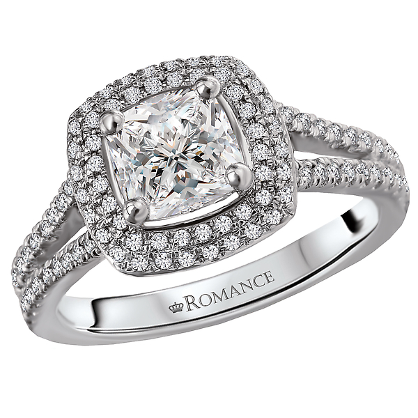 Halo Semi-Mount Diamond Ring