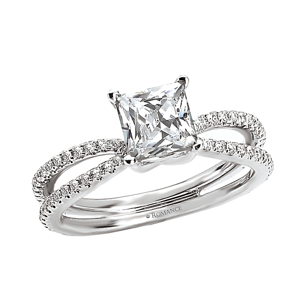 Split Shank Semi-Mount Diamond Ring
