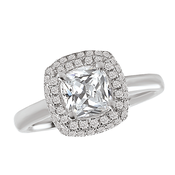 Halo Semi-Mount Diamond Ring