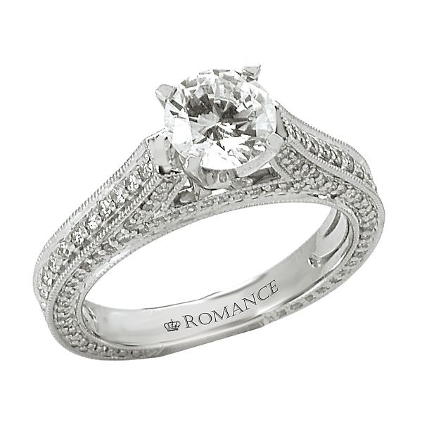 Peg Head Semi-Mount Diamond Ring