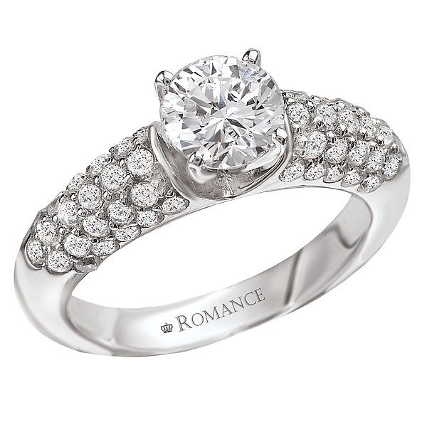 Peg Head Semi-Mount Diamond Ring