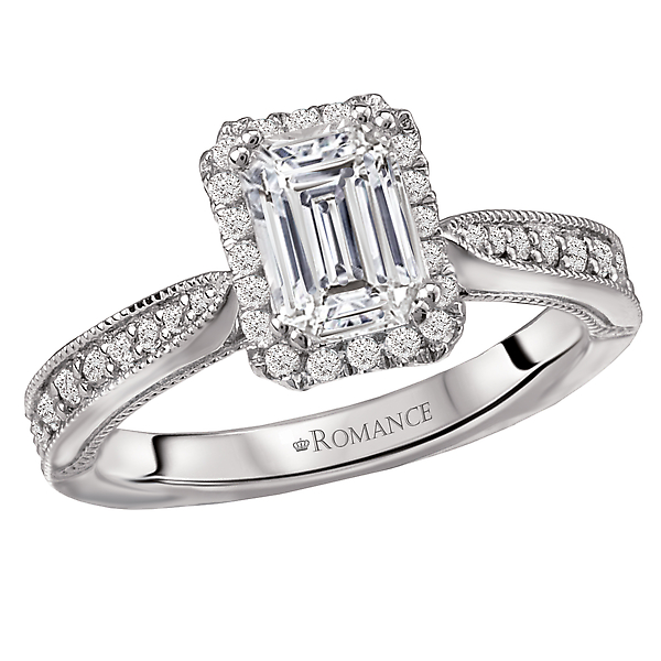 Halo Semi-Mount Diamond Ring