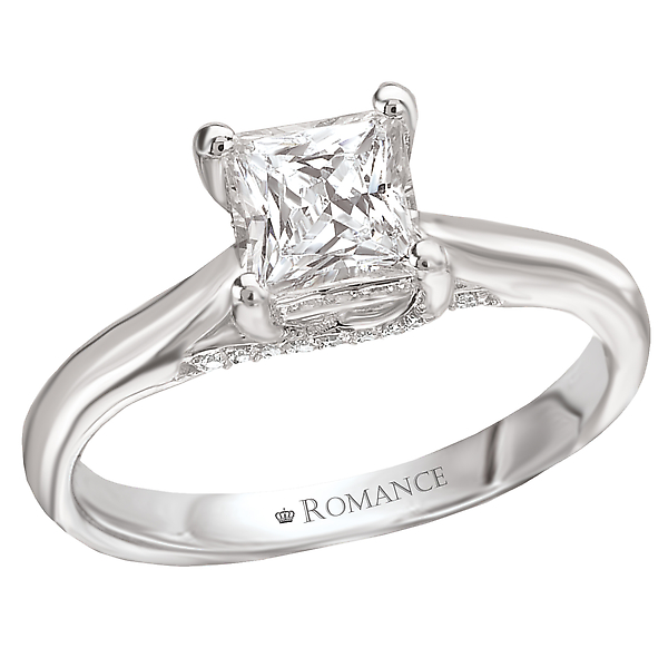 Solitaire Semi-Mount Diamond Ring
