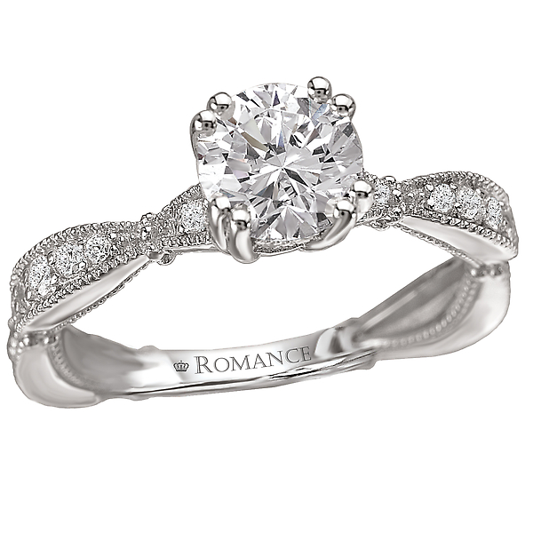 Peg Head Semi-Mount Diamond Ring