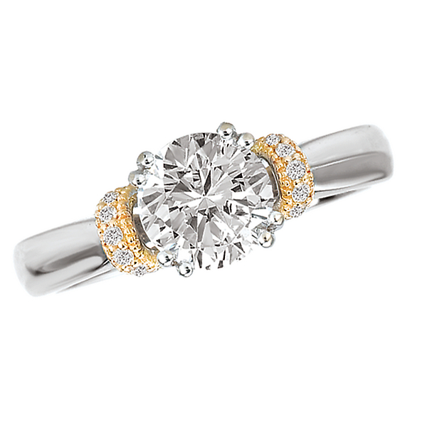 Two Tone Semi-Mount Diamond Ring