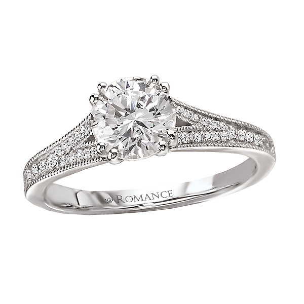 Split Shank Semi-Mount Diamond Ring