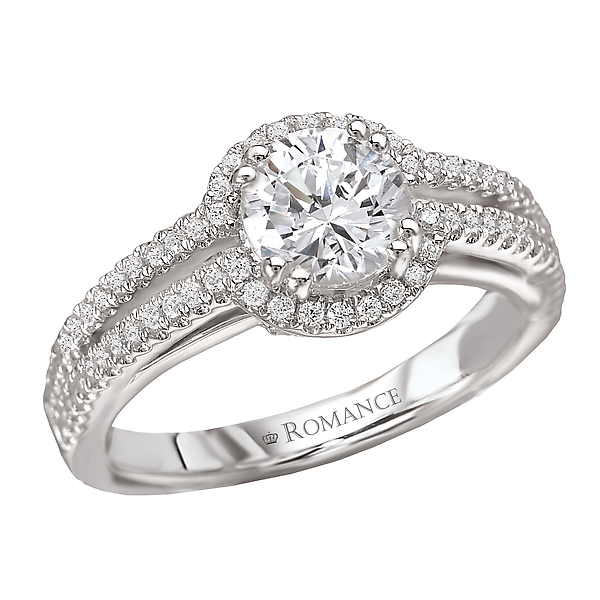 Split Shank Semi-Mount Diamond Ring