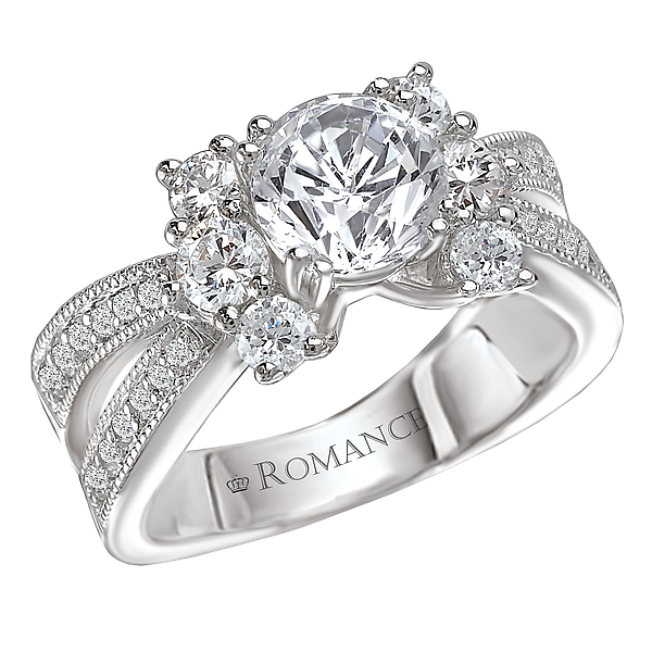 Peg Head Semi-Mount Diamond Ring