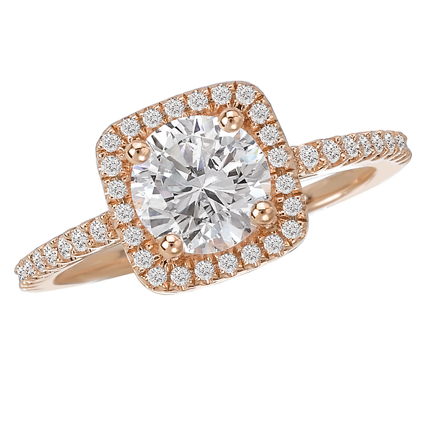 Halo Semi-Mount Diamond Ring