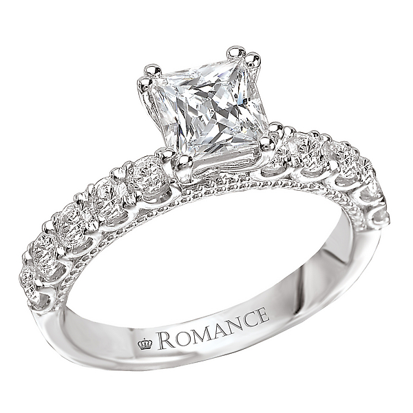 Peg Head Semi-Mount Diamond Ring