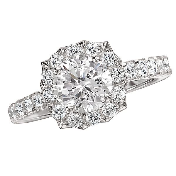 Halo Semi-Mount Diamond Ring