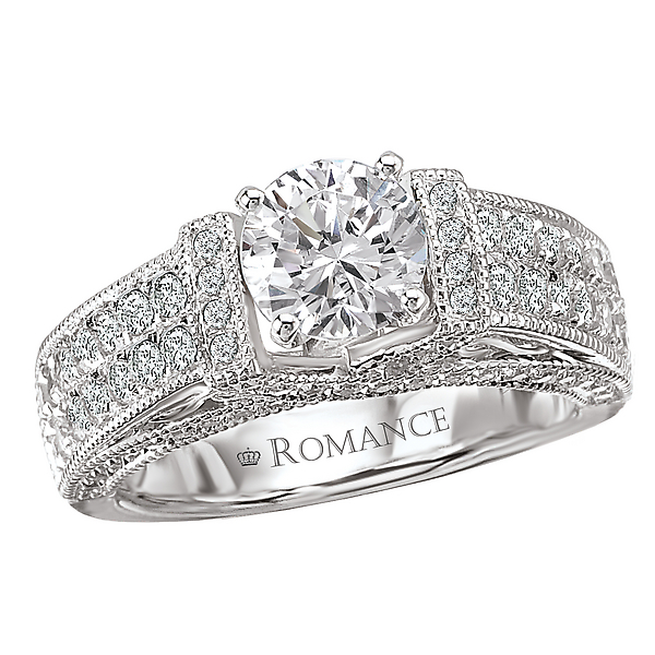 Peg Head Semi-Mount Diamond Ring