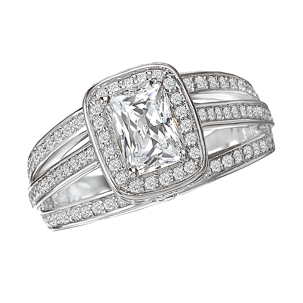 Split Shank Semi-Mount Diamond Ring