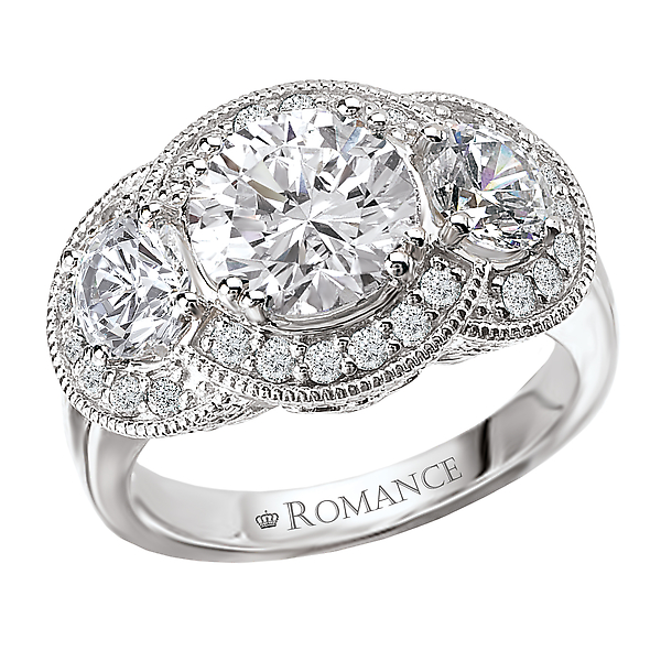 Halo Semi-Mount Diamond Ring