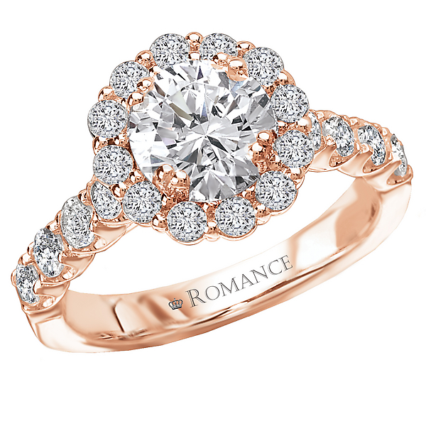 Halo Semi-Mount Diamond Ring