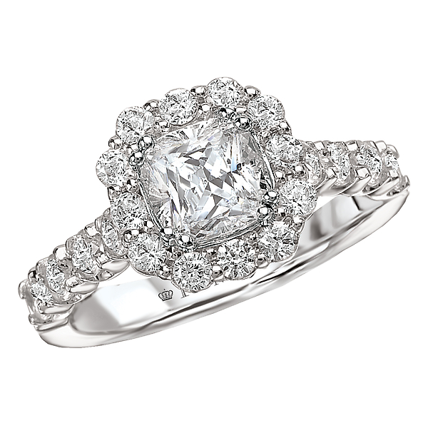 Halo Semi-Mount Diamond Ring